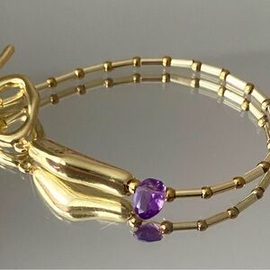 Natural Faceted Amethyst Bracelet